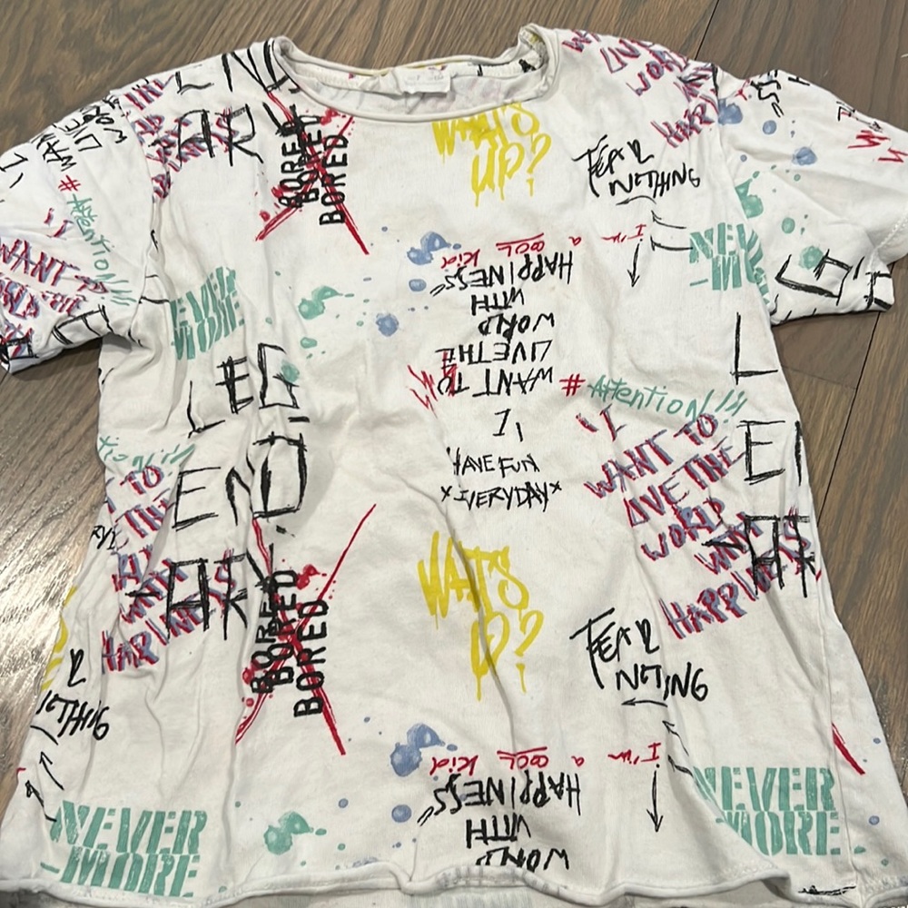 Zara printed graphic tee shirt